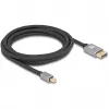 Delock - DisplayPort-Cable - Mini DisplayPort (M) to DisplayPort (M) - DisplayPort 1,4 - 3,0m - Support of 8K 60 Hz - Black, Grey (81093)
