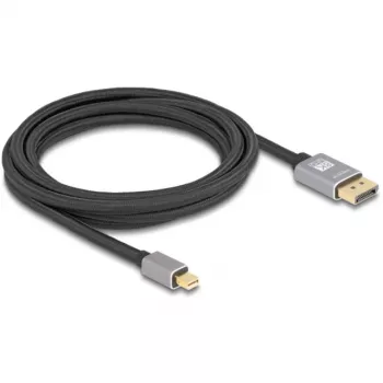 Delock - DisplayPort-Cable - Mini DisplayPort (M) to DisplayPort (M) - DisplayPort 1,4 - 3,0m - Support of 8K 60 Hz - Black, Grey (81093)