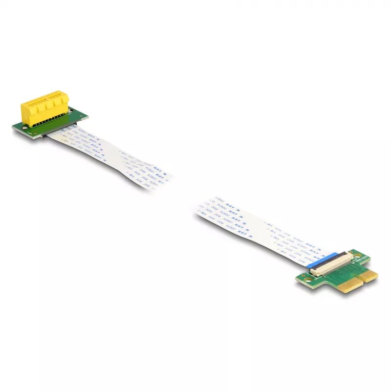 DeLOCK Riser Card PCI Express x1 male to x1 slot 90° angled with FPC cable 30 cm