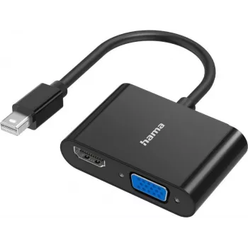 Video adapter HAMA Classic Line Mini DisplayPort to VGA/HDMI 2in1, Ultra HD 4K support
