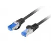 Networking cable LANBERG PCF6A-10CC-0150-BK Cat6a S/FTP RJ-45 1.5 m Black