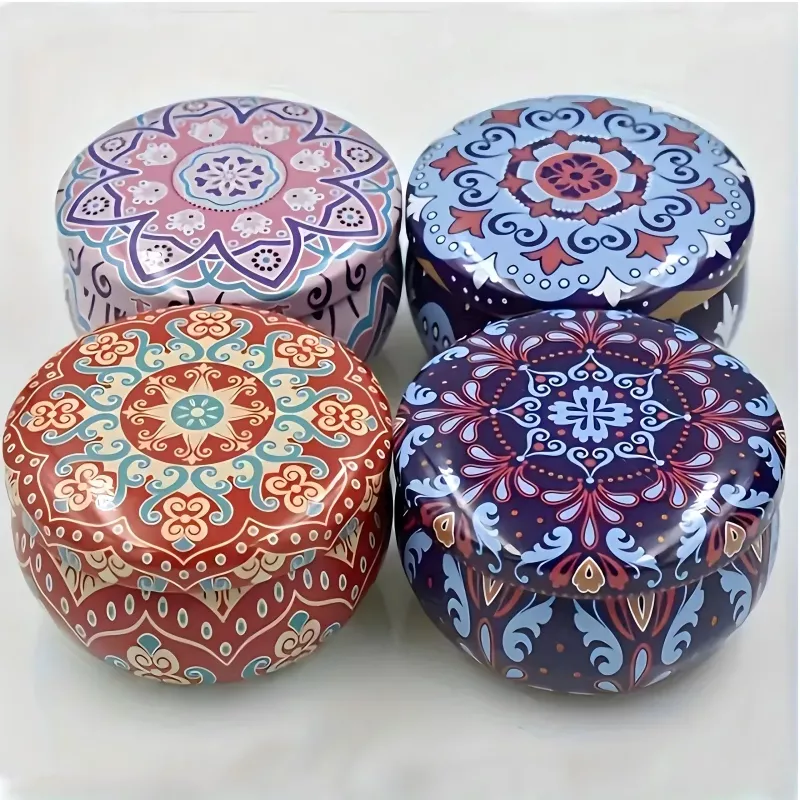 Set of 4 Soy Candles Extralink Home, Scented Decorative Candles for Gifts + Box