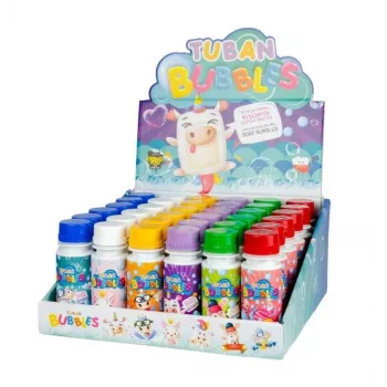 Bubble set Tuban DISPLAY SMALL SOAP BUBBLES MIX 36 PCS x 60 ml