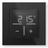 Glass wall thermostat Homematic IP with CO₂ sensor — mechanical, black, 230 V, IP20