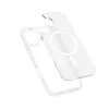 Crong Hybrid Matte Magnetic MagSafe Case for iPhone 17 — Translucent White, PC+TPU