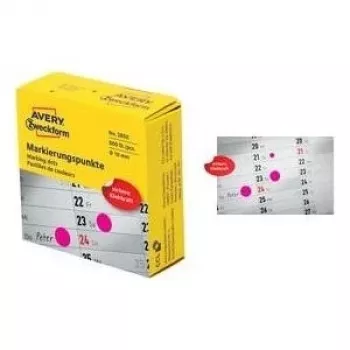 Label stickers Avery Zweckform ETYKIETY ZF 3850 round 10 mm pink
