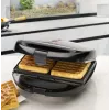 Clatronic ST/WA 3670 sandwich maker 800 W Black, Stainless steel