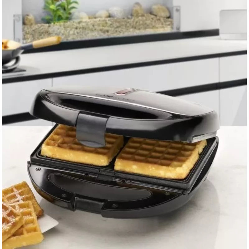 Clatronic ST/WA 3670 sandwich maker 800 W Black, Stainless steel