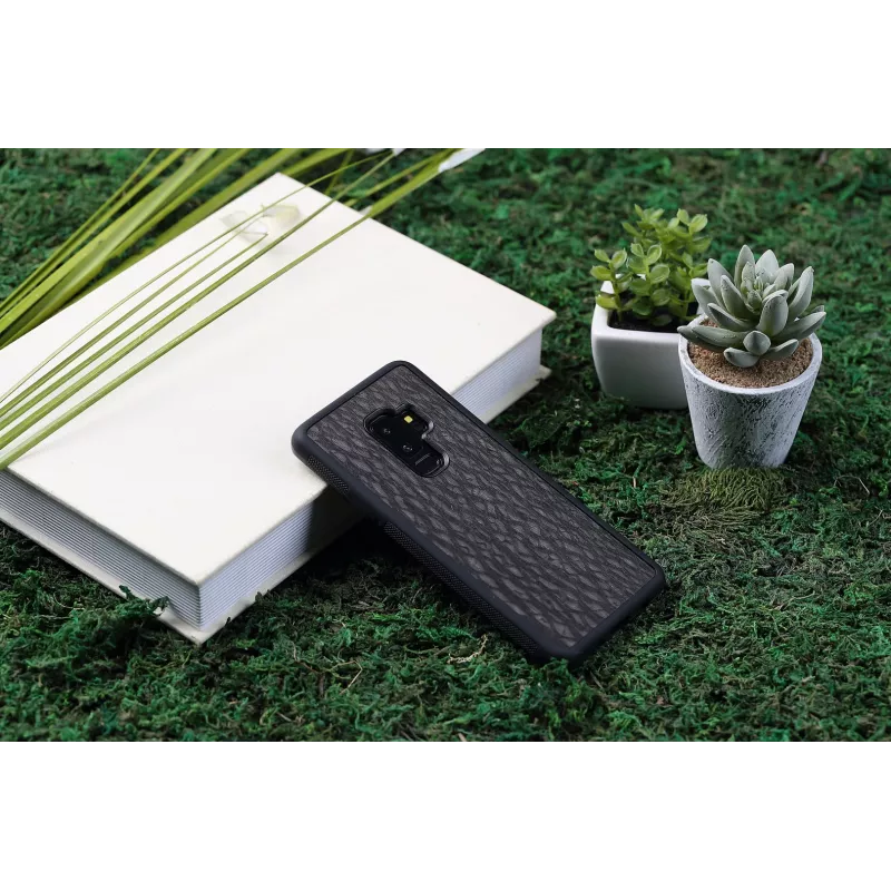 Smartphone case man and wood for Galaxy S9 Plus — carbon black