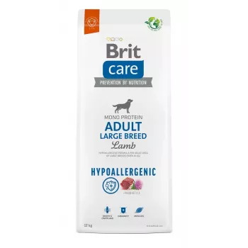 Dry dog food Brit Care Hypoallergenic Adult Large Breed Lamb & Rice 12 kg, protein 26%, fat 14%