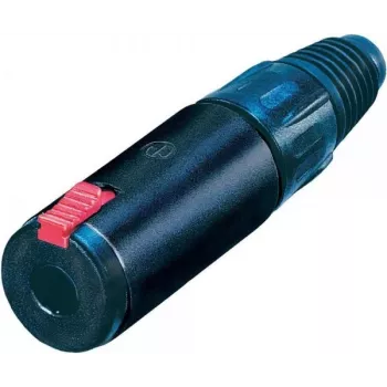 Neutrik 1/4 Locking Cable Jack - Audio-Stecker - Stereo-Stecker weiblich - Schwarz