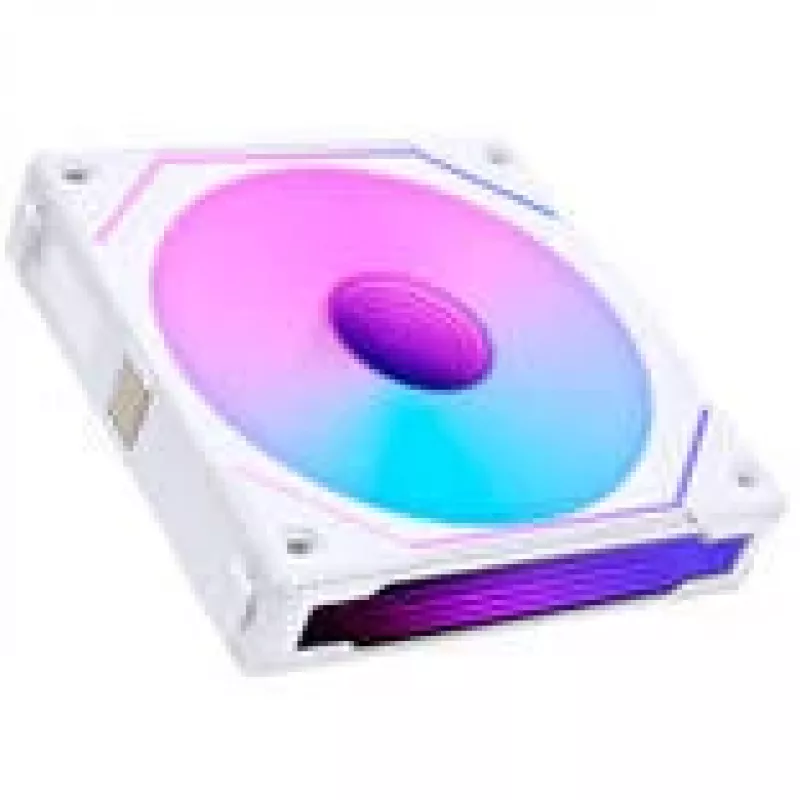 Computer case fan Lian Li Uni Fan 12RSLIN3W 120 mm White, 12 V, 0.2–2100 RPM, 2.66 mmH2O, FDB