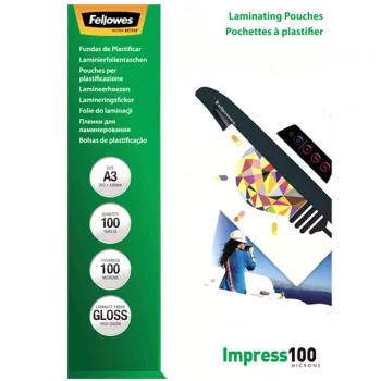Laminator Pouch GLOSSY/A3 100 100PCS 5351205 Fellowes