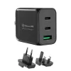 Wall Charger Tellur TLL151451 65W, 3-port (2x USB-C, 1x USB-A)