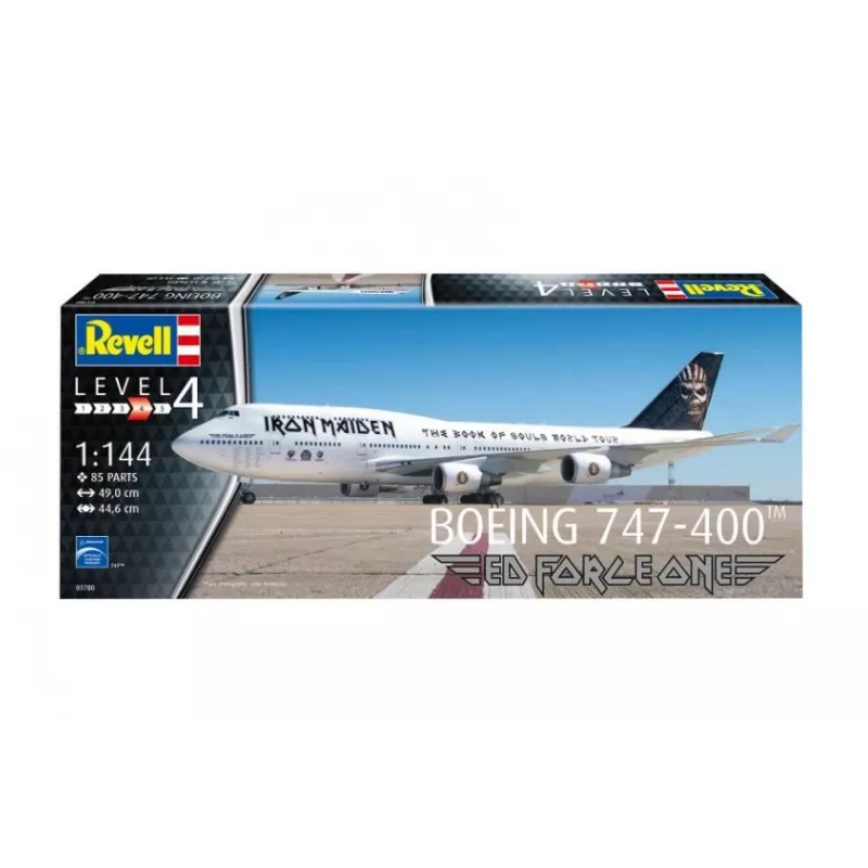 Revell 03780 Boeing 747-400 Iron Maiden Ed Force One 1:144 Scale Unbuilt/Unpainted Plastic Model Kit