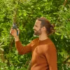 garden shears PremiumCut Pro - fresh wood Grey/turquoise, Bypass