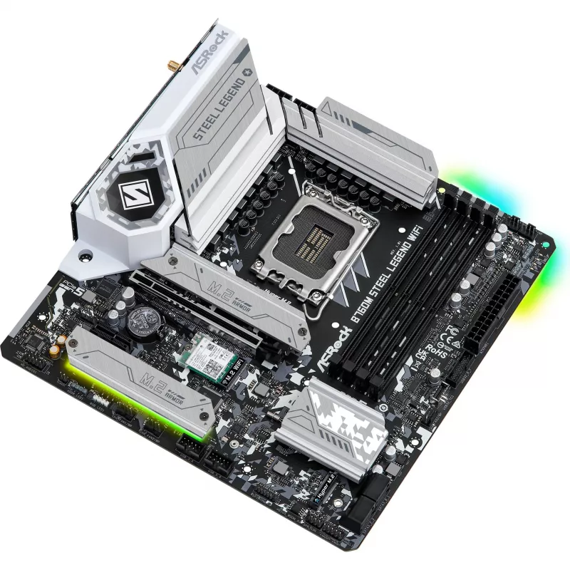 Motherboard ASRock B760M Steel Legend WiFi — Intel B760, LGA 1700, micro ATX, DDR5, 4 DIMM, 128GB, Wi‑Fi 6E, 2.5Gb LAN