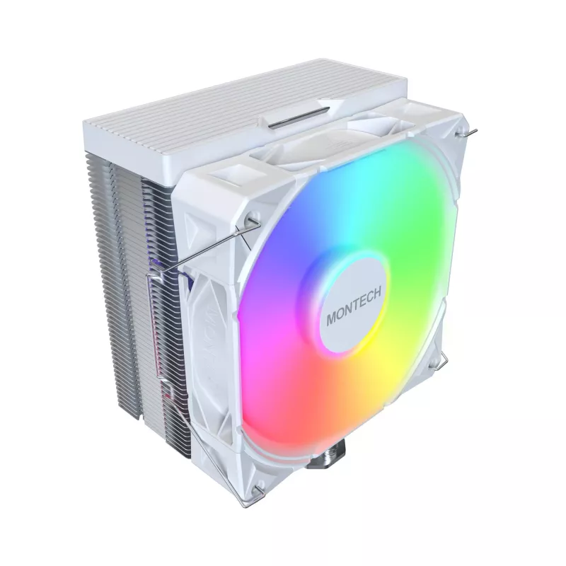 Air cooler Montech NX400 ARGB 120 mm White — 270 W TDP, FDB, 156×74×120 mm