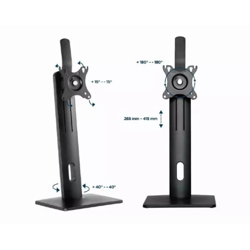 Gembird MS-D1-01 Monitor Desk Stand Height Adjustable Black