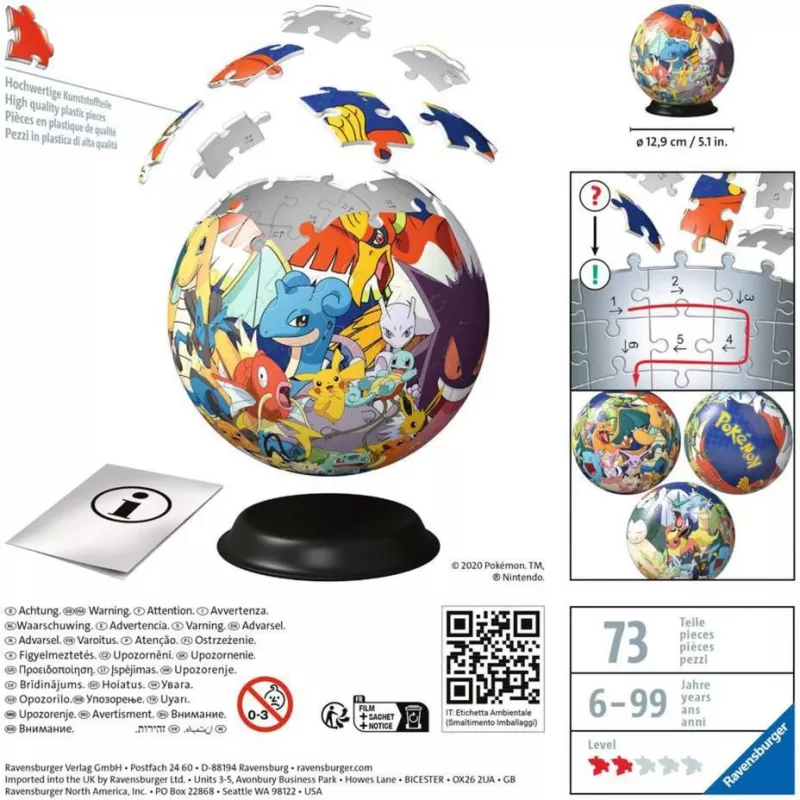 Ravensburger Pokemon 3D puzzle 72 pc(s) Cartoons