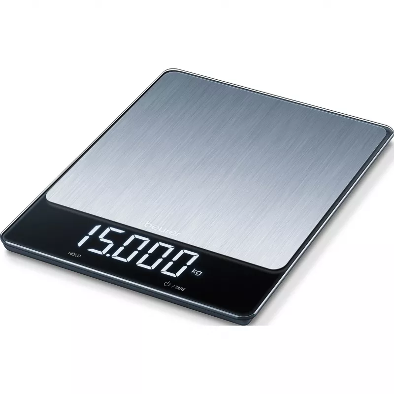 Kitchen scale Beurer KS 34 XL stainless steel, capacity 5 kg, precision 1 g