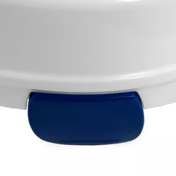 Raised toilet seat REHA FUND KATE 15 cm — white, extension seat, max weight 150 kg, adjustable lockable clamps