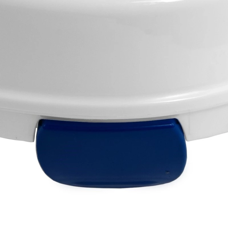 Raised toilet seat REHA FUND KATE 15 cm — white, extension seat, max weight 150 kg, adjustable lockable clamps