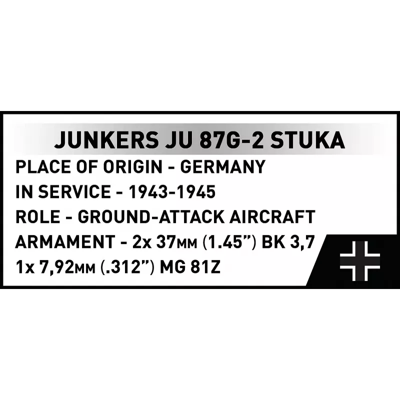 Building Set Cobi Blocks Junkers JU 87G-2 Stuka 571 pcs model kit