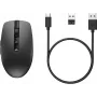 HP 710 Rechargeable Silent Mouse, Ambidextrous, RF Wireless + Bluetooth, 3000 DPI, Black