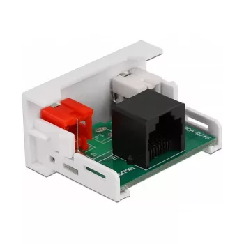 DeLOCK Easy 45 Module 2 x RCA female to RJ45 female port 22.5 x 45 mm