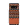 Smartphone case man and wood for Galaxy S10e — brown check with black trim