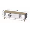 Cama TV stand LOTTA 160 2D2K wotan oak/mat black