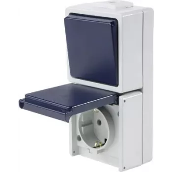as - Schwabe 62455 Surface-Mount-Switch IP54 Grey (62455)