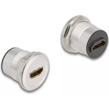 DeLOCK 88191 Socket Outlet 2 x HDMI Black Silver