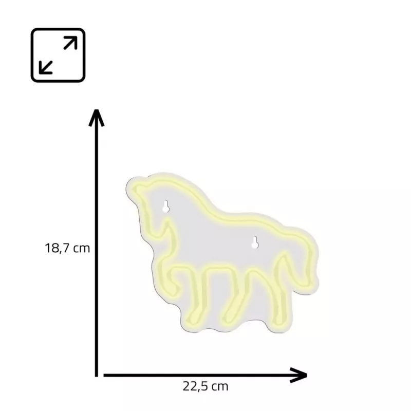 LED Neon Sign MANTA SNL103WH — Horse motif, white