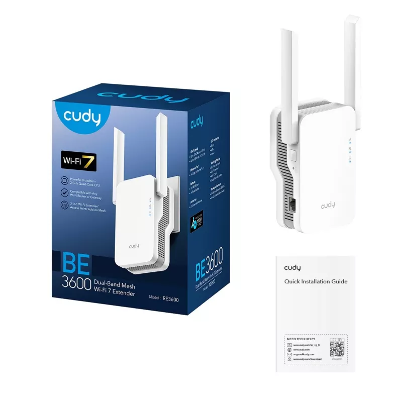 Cudy RE3600 mesh wi-fi system Dual-band Wi-Fi 7 White