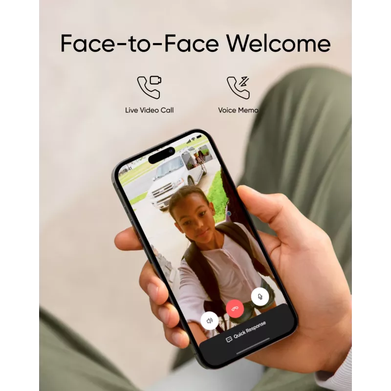 Video doorbell Eufy C30 2K FHD — wireless smart doorbell, 2K resolution, two-way audio, motion detection