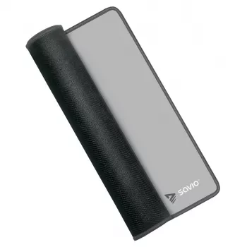 Gaming mouse pad SAVIO Turbo Dynamic S — Grey, 250×250 mm, 2 mm thickness, stitched anti-slip rubber base