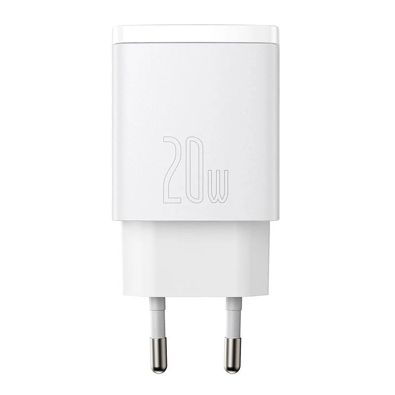 Wall charger Baseus Compact 1x USB-A + 1x USB-C 3A, compact travel adapter