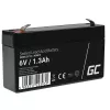 UPS battery Green Cell AGM13, sealed lead‑acid VRLA 6 V 1.3 Ah, 290 g, black