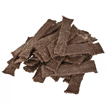 Dog treats PETITTO Monoprotein Beef Strips 400 g — single-protein hypoallergenic beef snack for adult dogs
