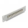 Fiber Optic Patch Panel DeLOCK 10 inch 12 Port LC Duplex Beige 1U Grey