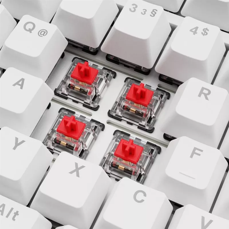 Keyboard Sharkoon SGK25 75% QWERTZ USB Wired RGB LED White
