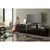 Cama TV cabinet SIGMA 3 180 black/black gloss + biały