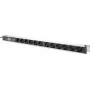 Digitus Socket strip 12-way safety sockets aluminum profile surge protection 2m cable