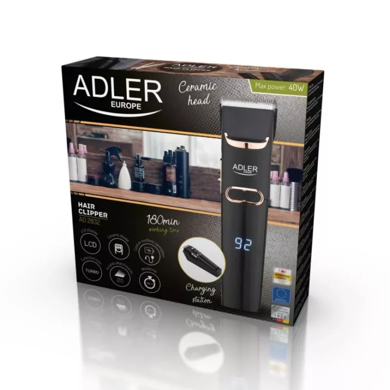 Adler AD 2832 cordless hair clipper, black
