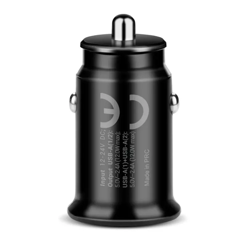 Car charger everActive CC-25 — 2x USB ports, 12W total output, 12V–24V vehicle power