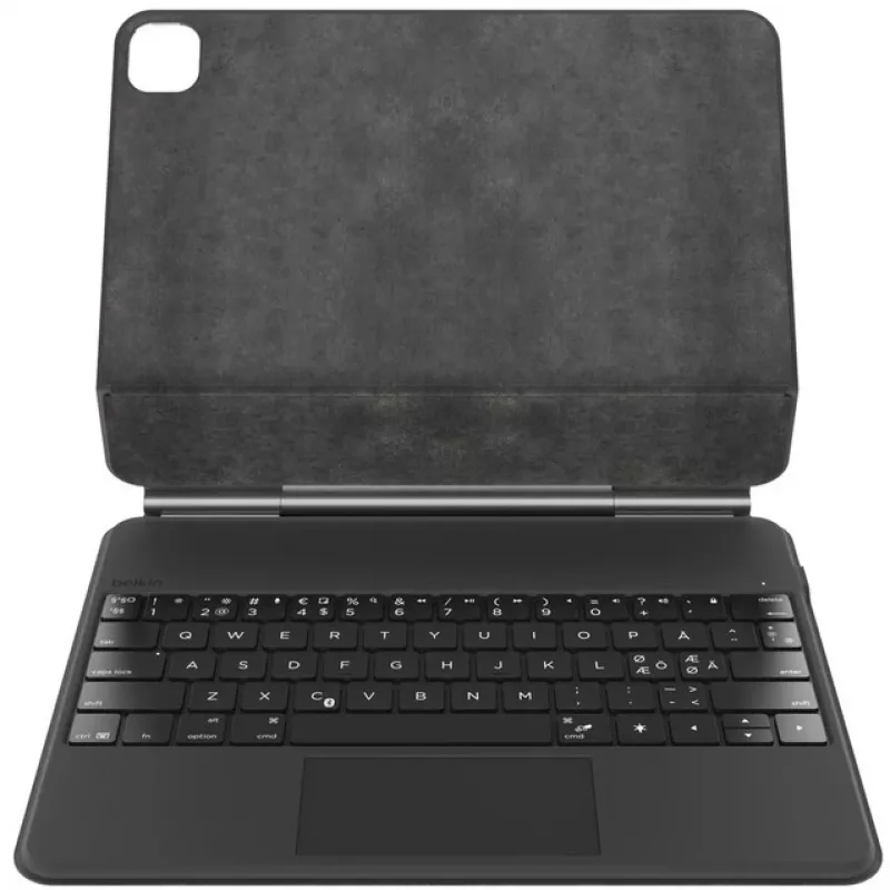 Belkin Connect Pro - Tastatur und Foliohülle (Schutzhülle) - mit magnetischem Ständer - mit Touchpad - hinterleuchtet - kabellos - Bluetooth - QWERTZ 