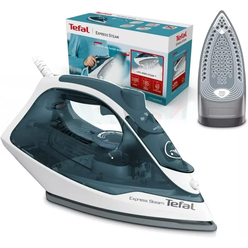 Tefal FV2839 Dry & Steam iron Cerilium soleplate 2400 W Blue, White