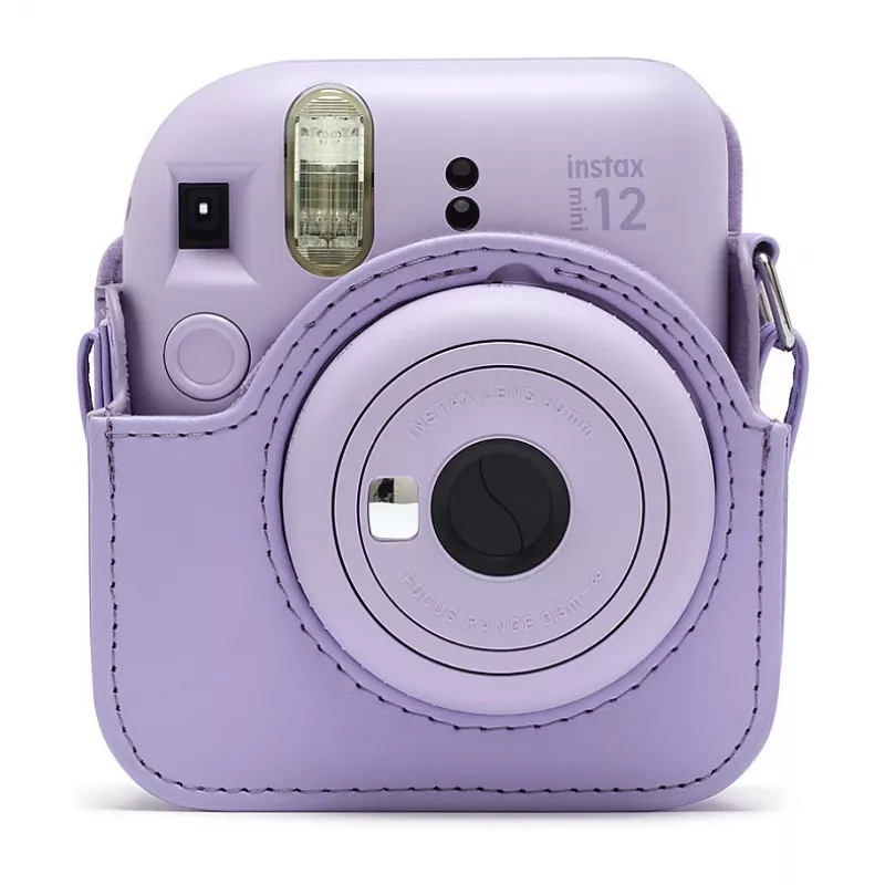 Compact case Fujifilm 4177085 Purple for Instax Mini 12 with shoulder strap